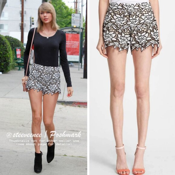 Alice + Olivia High-Waisted Lace Shorts ASO Taylor Swift - Picture 2 of 7